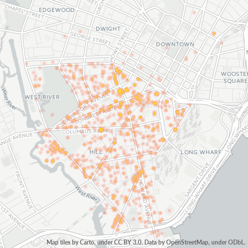 06519 Business Density Heatmap