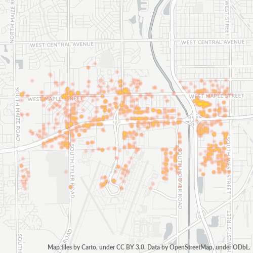 67209 Business Density Heatmap