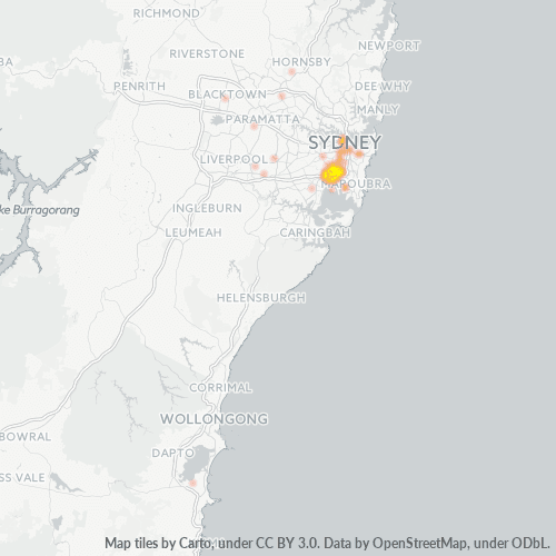 2020 Business Density Heatmap