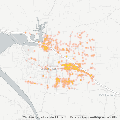 72802 Business Density Heatmap
