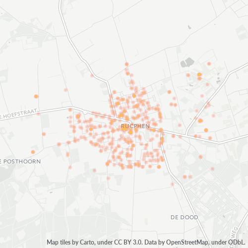 Heatmap voor postcode 4715