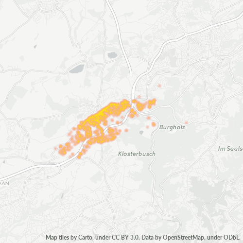 Heatmap für plz 42329