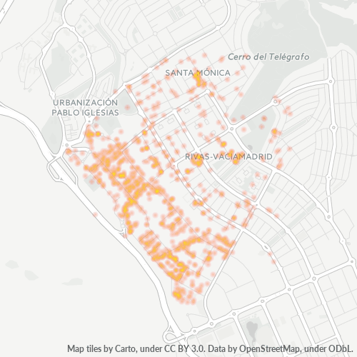 28522 Mapa de calor de densidad empresarial