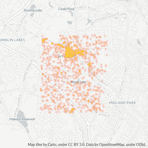 07481 Business Density Heatmap