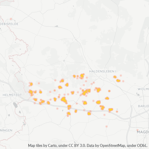 Heatmap für plz 39343