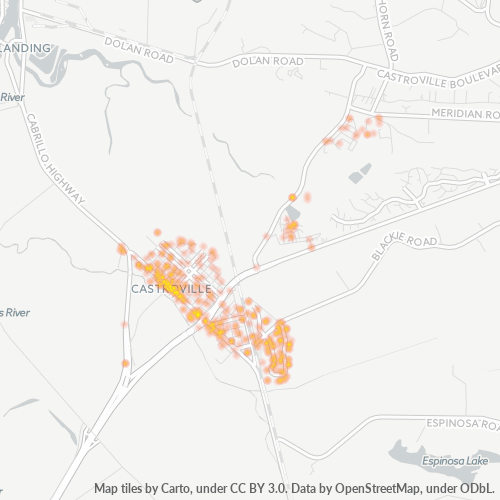 95012 Business Density Heatmap