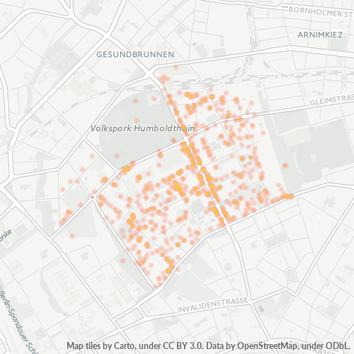 Heatmap für plz 13355