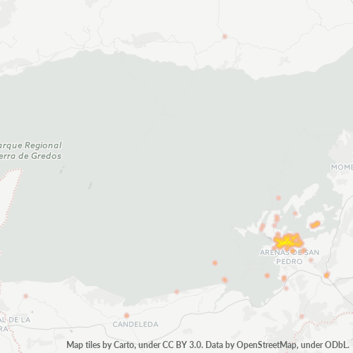 Mapa de calor para código postal 05400