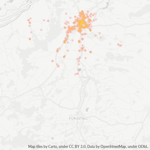 Heatmap für postleitzahl 3250