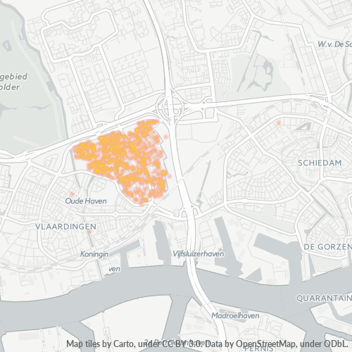 Heatmap voor postcode 3135