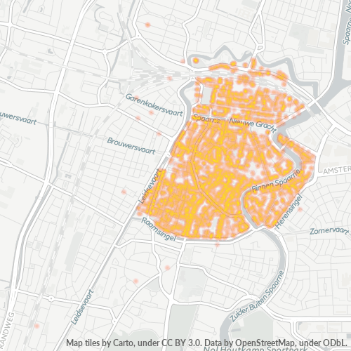 Heatmap voor postcode 2011