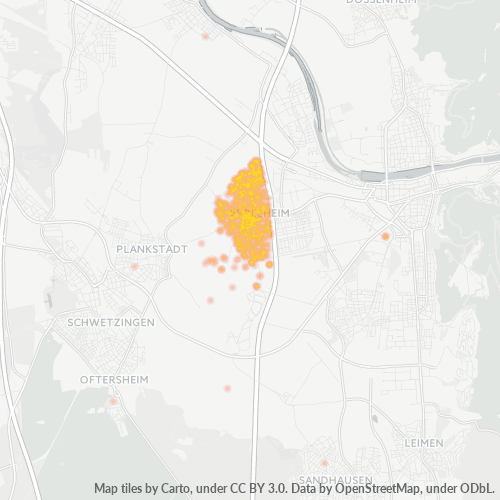 Heatmap für plz 69214