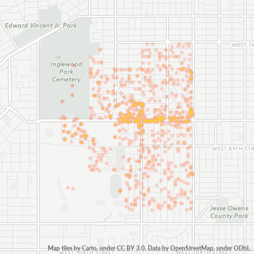 90305 Business Density Heatmap