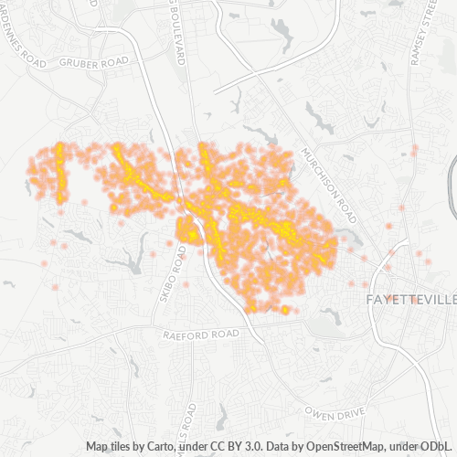 28303 Business Density Heatmap