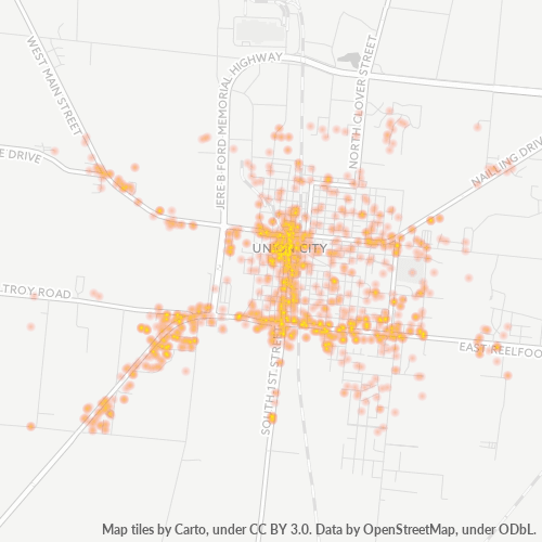 38261 Business Density Heatmap