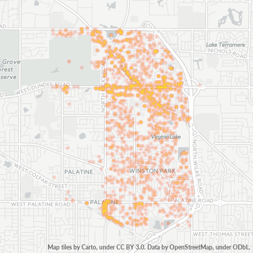 60074 Business Density Heatmap
