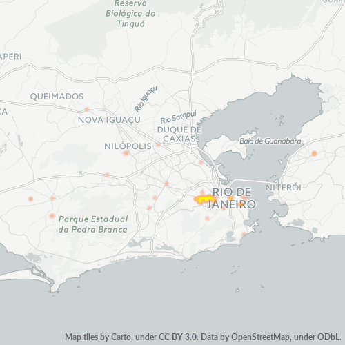 20950-000 Mapa de calor de densidad empresarial