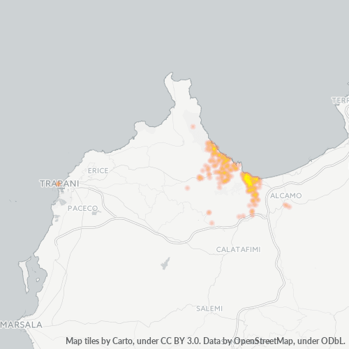 Mappa di calore per cap 91014