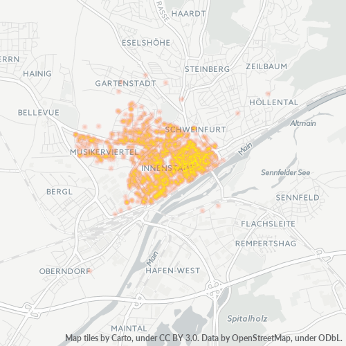 Heatmap für plz 97421