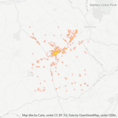 15057 Business Density Heatmap
