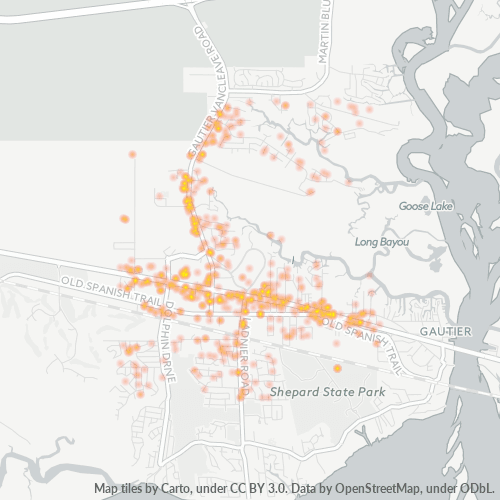 39553 Business Density Heatmap