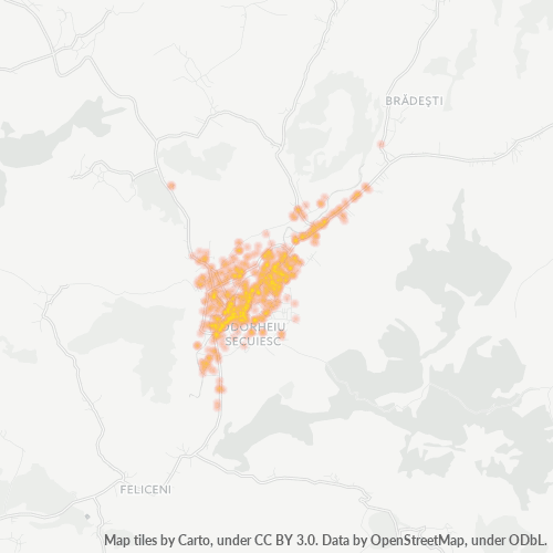 535600 Harta calorică cu densitatea activității economice