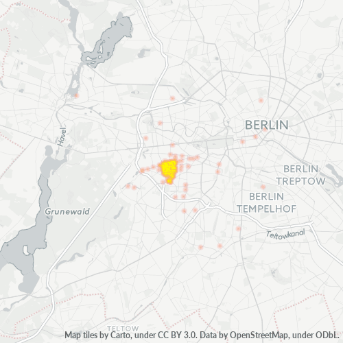 Heatmap für plz 10707
