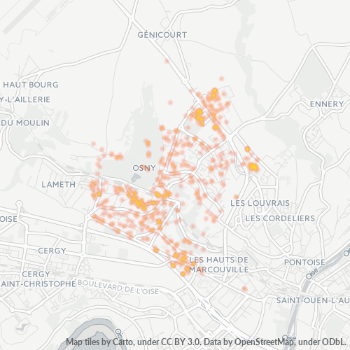 95520 Thermocarte de densité d'activité