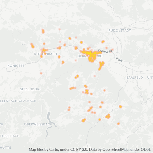 Heatmap für plz 07422