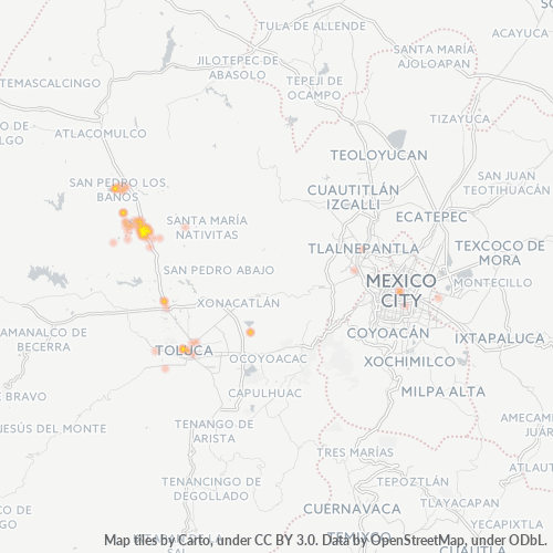 50740 Mapa de calor de densidad empresarial