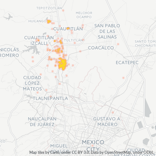 54769 Mapa de calor de densidad empresarial