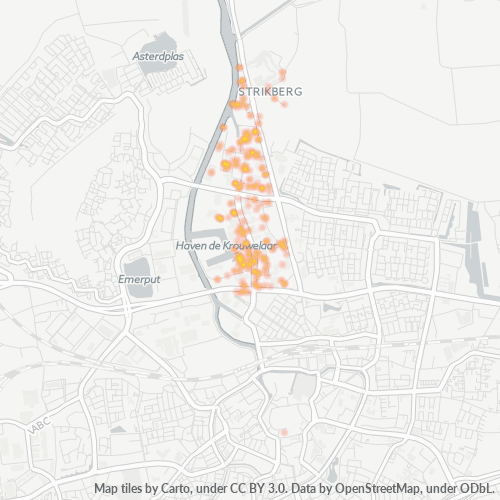 Heatmap voor postcode 4825