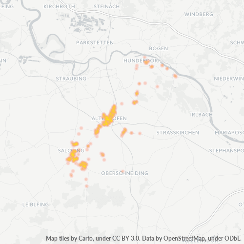 Heatmap für plz 94330