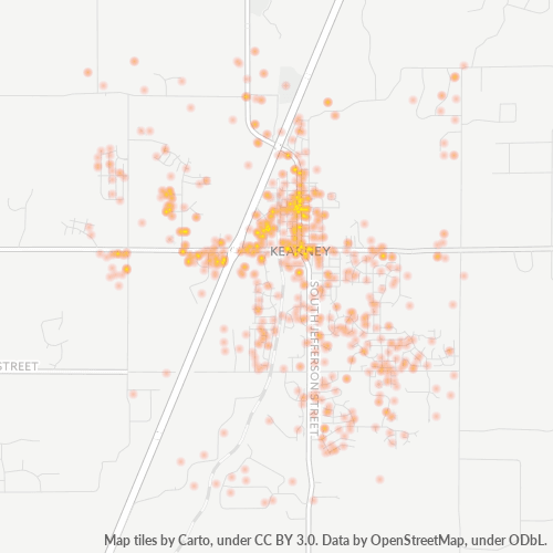 64060 Business Density Heatmap