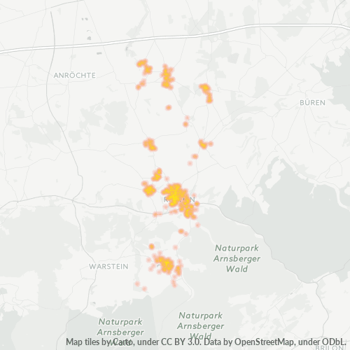 Heatmap für plz 59602