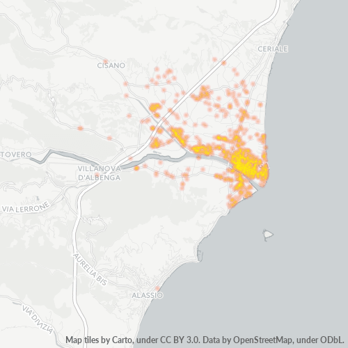 Mappa di calore per cap 17031