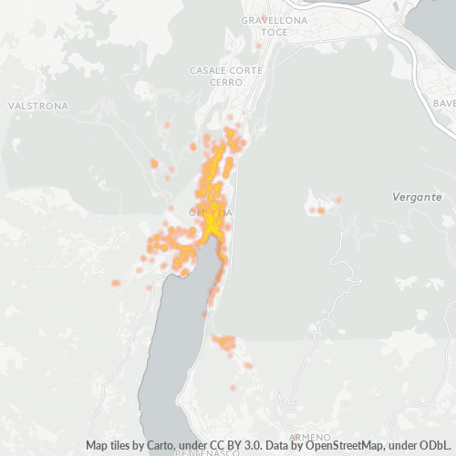 Mappa di calore per cap 28887