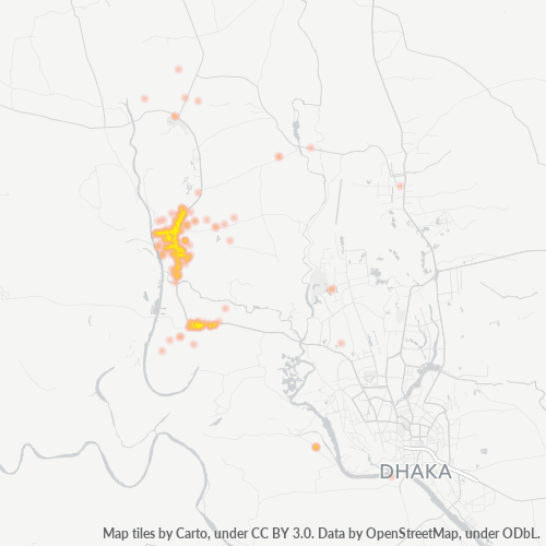 1340 ব্যবসার ঘনত্ব হিটম্যাপ