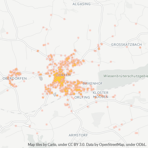 Heatmap für plz 84405
