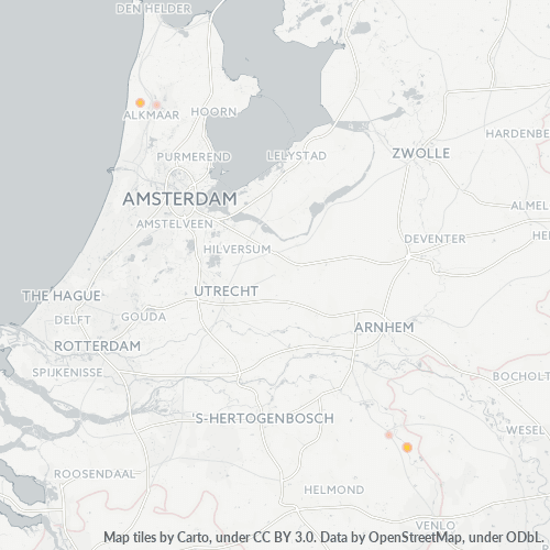 Heatmap voor postcode 5854