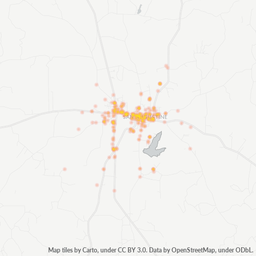 75972 Business Density Heatmap