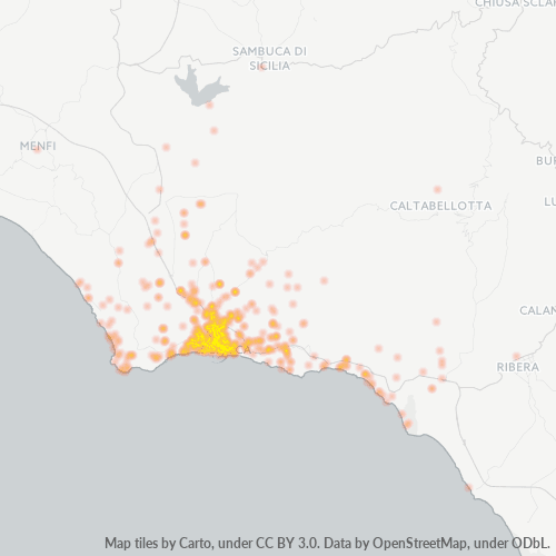 Mappa di calore per cap 92019