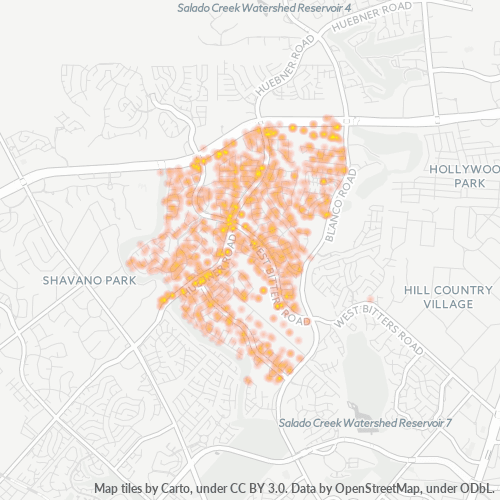 78248 Business Density Heatmap