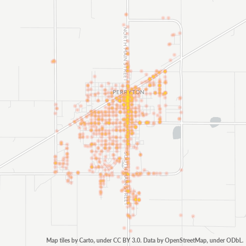 79070 Business Density Heatmap