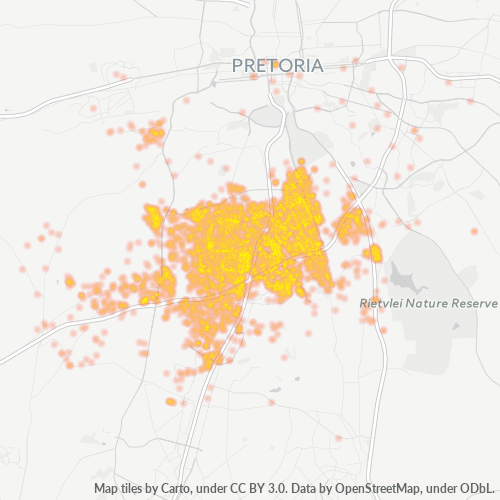 0157 Hittekaart vir Besigheidsdigtheid