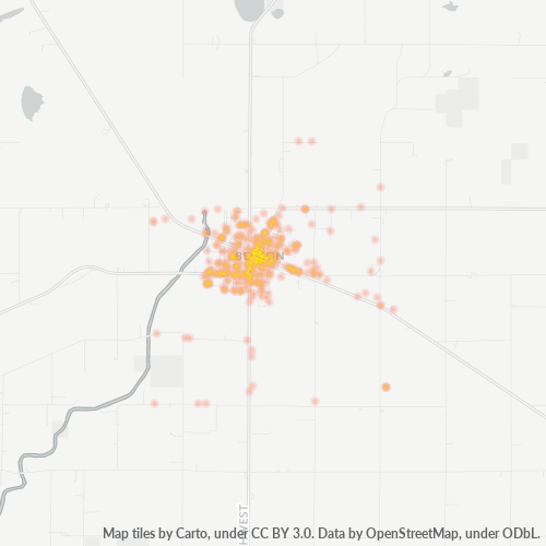 56215 Business Density Heatmap