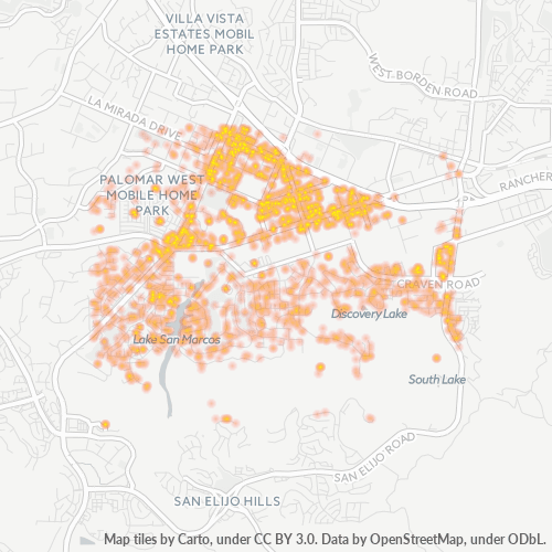 92078 Business Density Heatmap