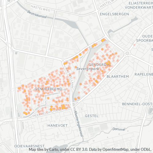 Heatmap voor postcode 5653