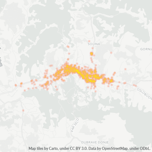75000 Karta gustine preduzeća