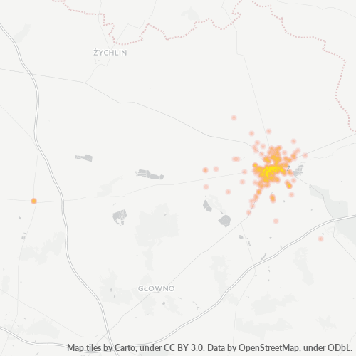 99-400 Mapa intensywności działalności gospodarczej